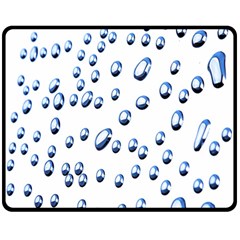 Water Drops On White Background Double Sided Fleece Blanket (medium)  by Nexatart