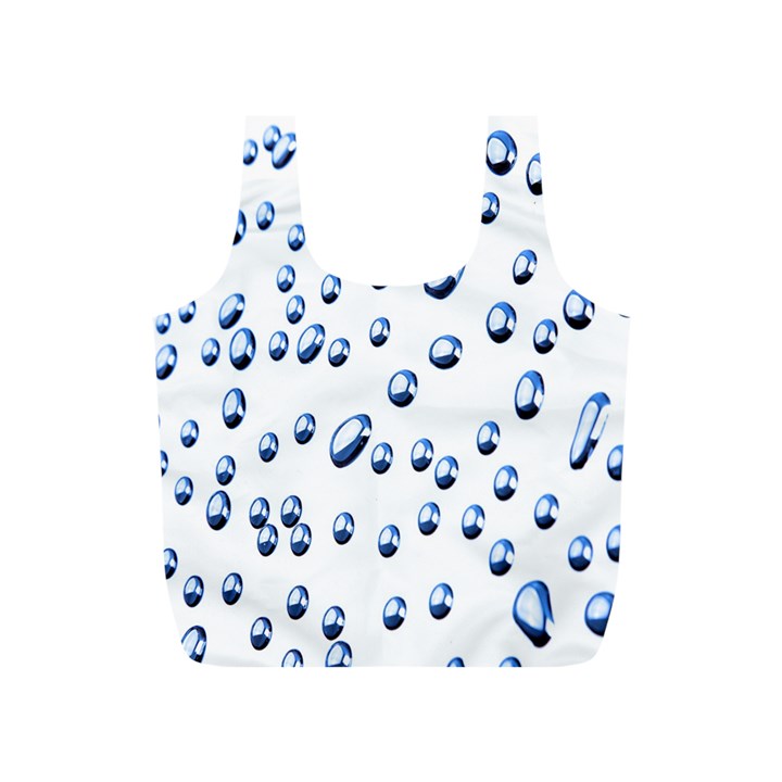 Water Drops On White Background Full Print Recycle Bags (S) 