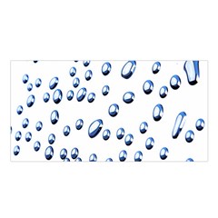 Water Drops On White Background Satin Shawl by Nexatart