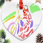 Motorcycle Racing The Slip Motorcycle Ornament (Heart) Front