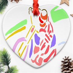 Motorcycle Racing The Slip Motorcycle Heart Ornament (two Sides)