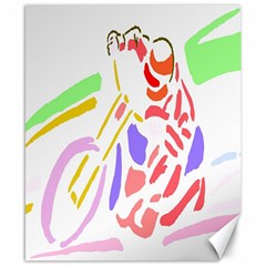 Motorcycle Racing The Slip Motorcycle Canvas 8  X 10  by Nexatart