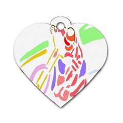 Motorcycle Racing The Slip Motorcycle Dog Tag Heart (two Sides) by Nexatart