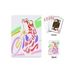 Motorcycle Racing The Slip Motorcycle Playing Cards (mini)  by Nexatart