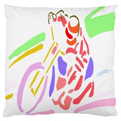 Motorcycle Racing The Slip Motorcycle Large Cushion Case (one Side) by Nexatart