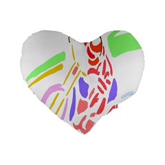 Motorcycle Racing The Slip Motorcycle Standard 16  Premium Heart Shape Cushions by Nexatart