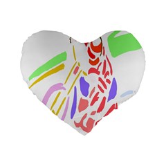 Motorcycle Racing The Slip Motorcycle Standard 16  Premium Flano Heart Shape Cushions by Nexatart