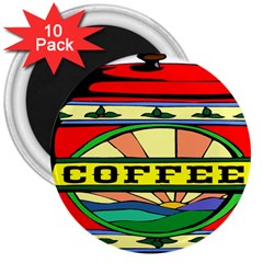 Coffee Tin A Classic Illustration 3  Magnets (10 Pack)  by Nexatart