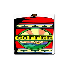 Coffee Tin A Classic Illustration Square Magnet by Nexatart