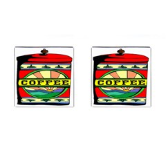 Coffee Tin A Classic Illustration Cufflinks (square) by Nexatart