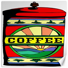 Coffee Tin A Classic Illustration Canvas 12  X 12   by Nexatart