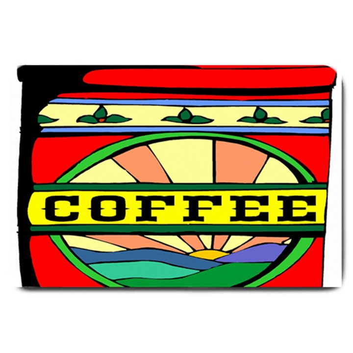 Coffee Tin A Classic Illustration Large Doormat 