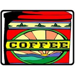 Coffee Tin A Classic Illustration Fleece Blanket (Large)  80 x60  Blanket Front