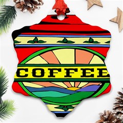 Coffee Tin A Classic Illustration Snowflake Ornament (two Sides) by Nexatart