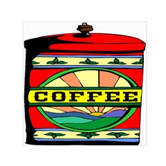 Coffee Tin A Classic Illustration Small Satin Scarf (square) by Nexatart