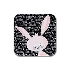 Easter Bunny  Rubber Square Coaster (4 Pack)  by Valentinaart