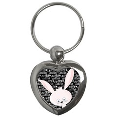 Easter Bunny  Key Chains (heart)  by Valentinaart