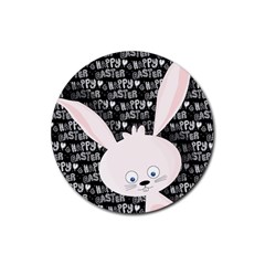 Easter Bunny  Rubber Round Coaster (4 Pack)  by Valentinaart