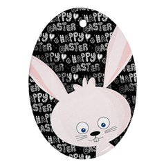 Easter Bunny  Oval Ornament (two Sides) by Valentinaart