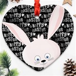 Easter bunny  Heart Ornament (Two Sides) Front