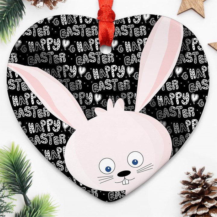 Easter bunny  Heart Ornament (Two Sides)