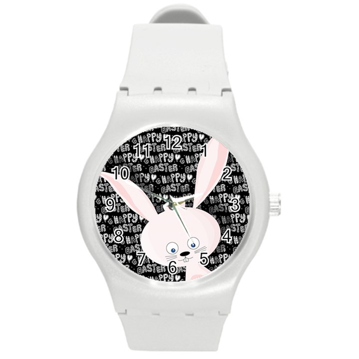 Easter bunny  Round Plastic Sport Watch (M)