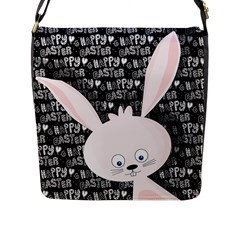 Easter Bunny  Flap Messenger Bag (l)  by Valentinaart