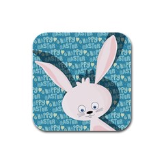 Easter Bunny  Rubber Square Coaster (4 Pack)  by Valentinaart