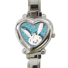 Easter Bunny  Heart Italian Charm Watch by Valentinaart