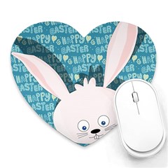 Easter Bunny  Heart Mousepads by Valentinaart