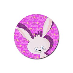 Easter Bunny  Rubber Round Coaster (4 Pack)  by Valentinaart