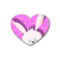 Easter Bunny  Heart Coaster (4 Pack)  by Valentinaart