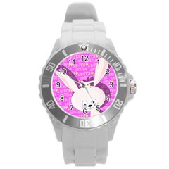 Easter Bunny  Round Plastic Sport Watch (l) by Valentinaart