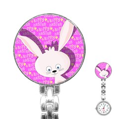 Easter Bunny  Stainless Steel Nurses Watch by Valentinaart