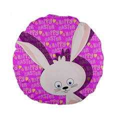 Easter Bunny  Standard 15  Premium Flano Round Cushions by Valentinaart