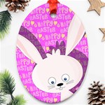 Easter bunny  Ornament (Oval) Front