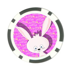 Easter Bunny  Poker Chip Card Guard by Valentinaart