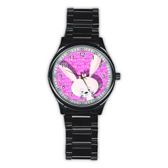 Easter Bunny  Stainless Steel Round Watch by Valentinaart