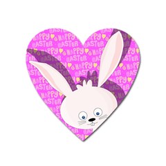 Easter Bunny  Heart Magnet by Valentinaart