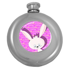 Easter Bunny  Round Hip Flask (5 Oz) by Valentinaart