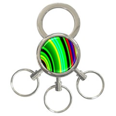 Multi Colorful Radiant Background 3-ring Key Chains