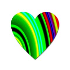 Multi Colorful Radiant Background Heart Magnet by Nexatart