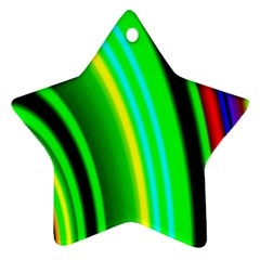 Multi Colorful Radiant Background Star Ornament (two Sides) by Nexatart