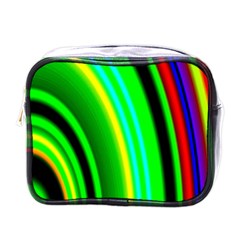 Multi Colorful Radiant Background Mini Toiletries Bags by Nexatart