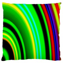 Multi Colorful Radiant Background Large Flano Cushion Case (one Side) by Nexatart