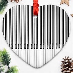 Abstract Piano Keys Background Ornament (heart) by Nexatart