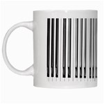 Abstract Piano Keys Background White Mugs Left