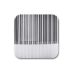 Abstract Piano Keys Background Rubber Square Coaster (4 Pack)  by Nexatart