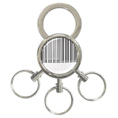 Abstract Piano Keys Background 3-ring Key Chains