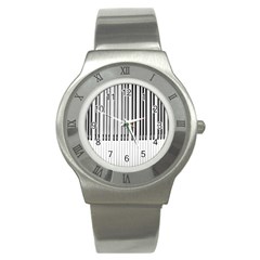 Abstract Piano Keys Background Stainless Steel Watch by Nexatart